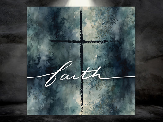 Christian Wall Decor - Square Faith Watercolor