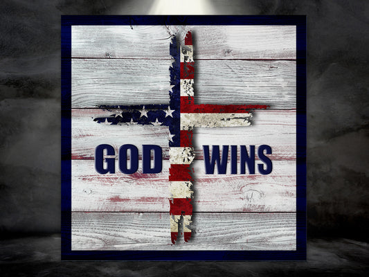 Farmhouse Bible Verse Wall Signs - God Wins