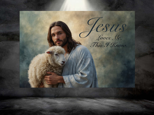 Bible Verse Canvas Wall Art - Jesus Loves