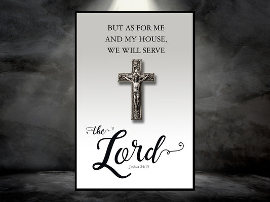 Scripture Wall Art - Joshua 24:15 - My House Will Serve the Lord