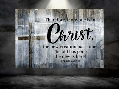 Bible Verse Wall Art - 2 Corinthians 5:17