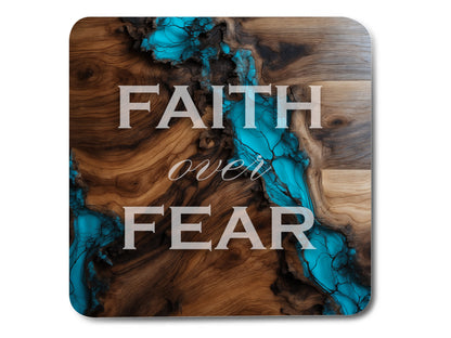 Bible Verse Coasters - Faith Over Fear