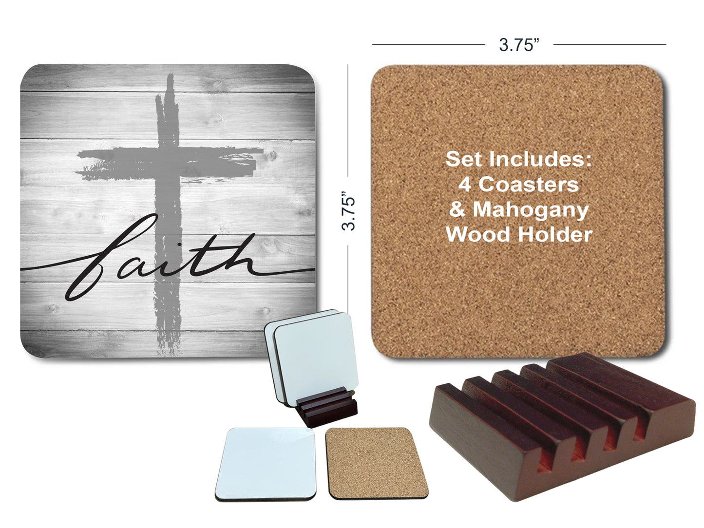 Bible Verse Coasters - Faith