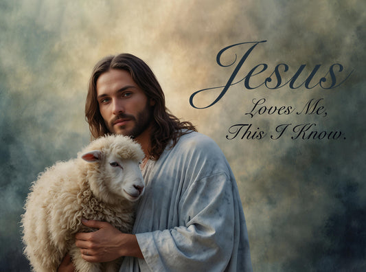 Linen Placemats - Jesus Loves Me