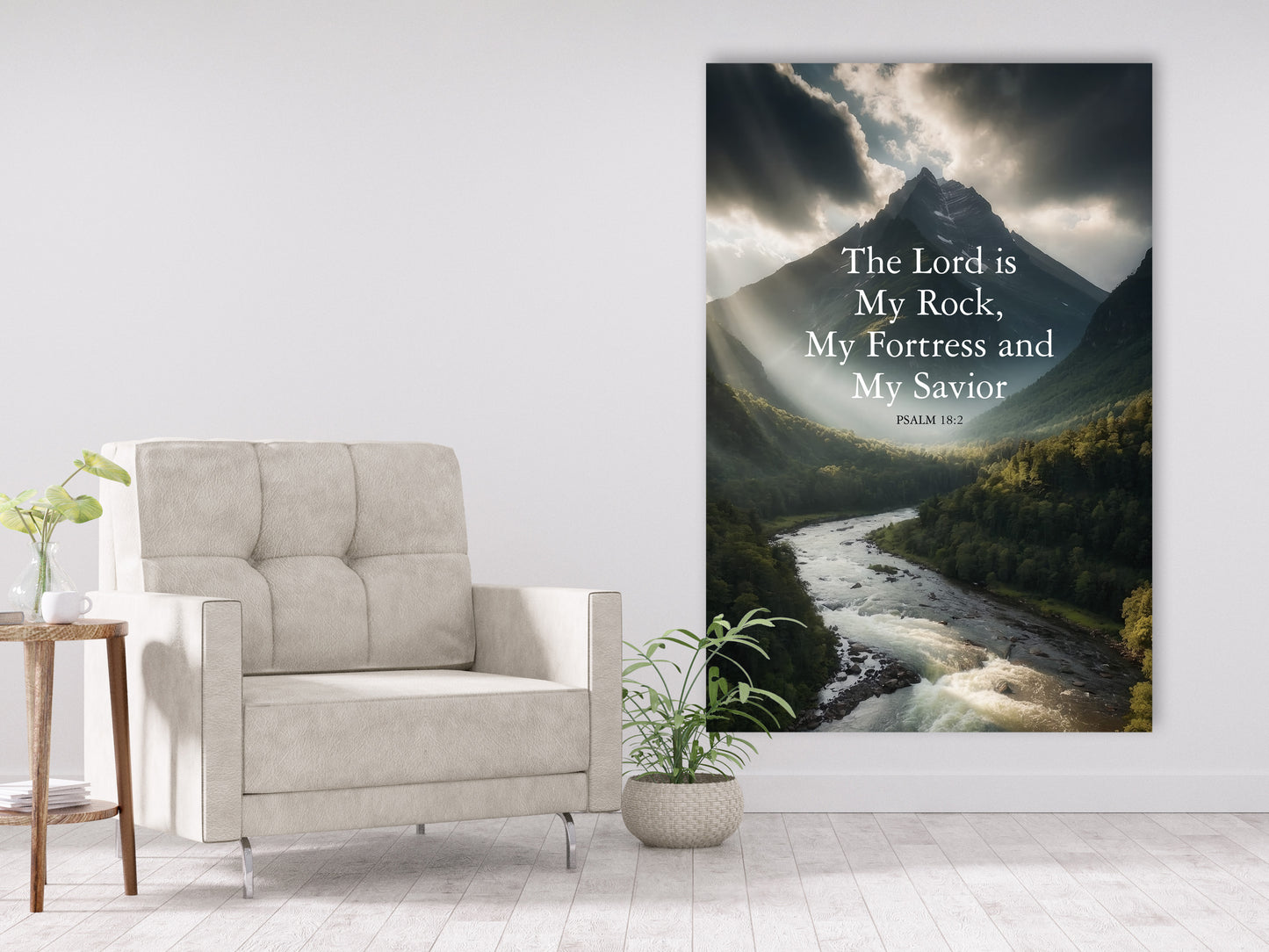 Bible Verse Wall Art - Psalm 18:2 - The Lord is My Rock