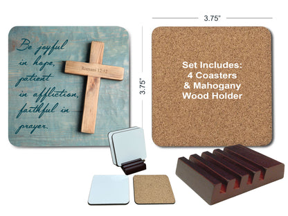 Bible Verse Coasters - Romans 12:12