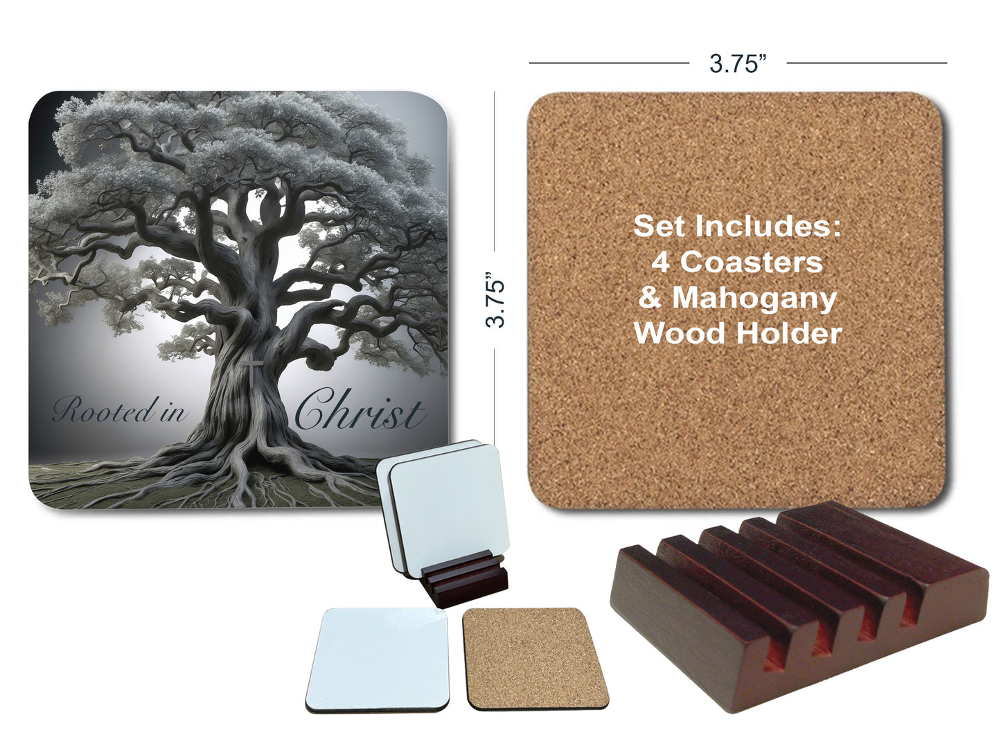 Bible Verse Coasters - Rooted in Christ