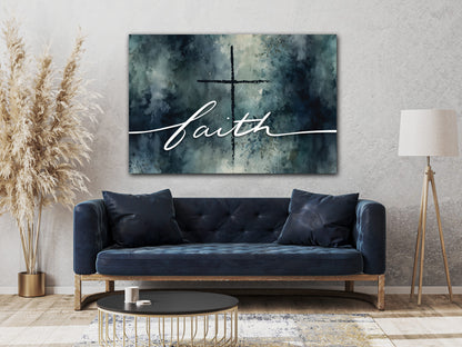 Bible Verse Wall Art - Faith Water Color