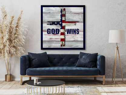 Bible Verse Wall Art - God Wins