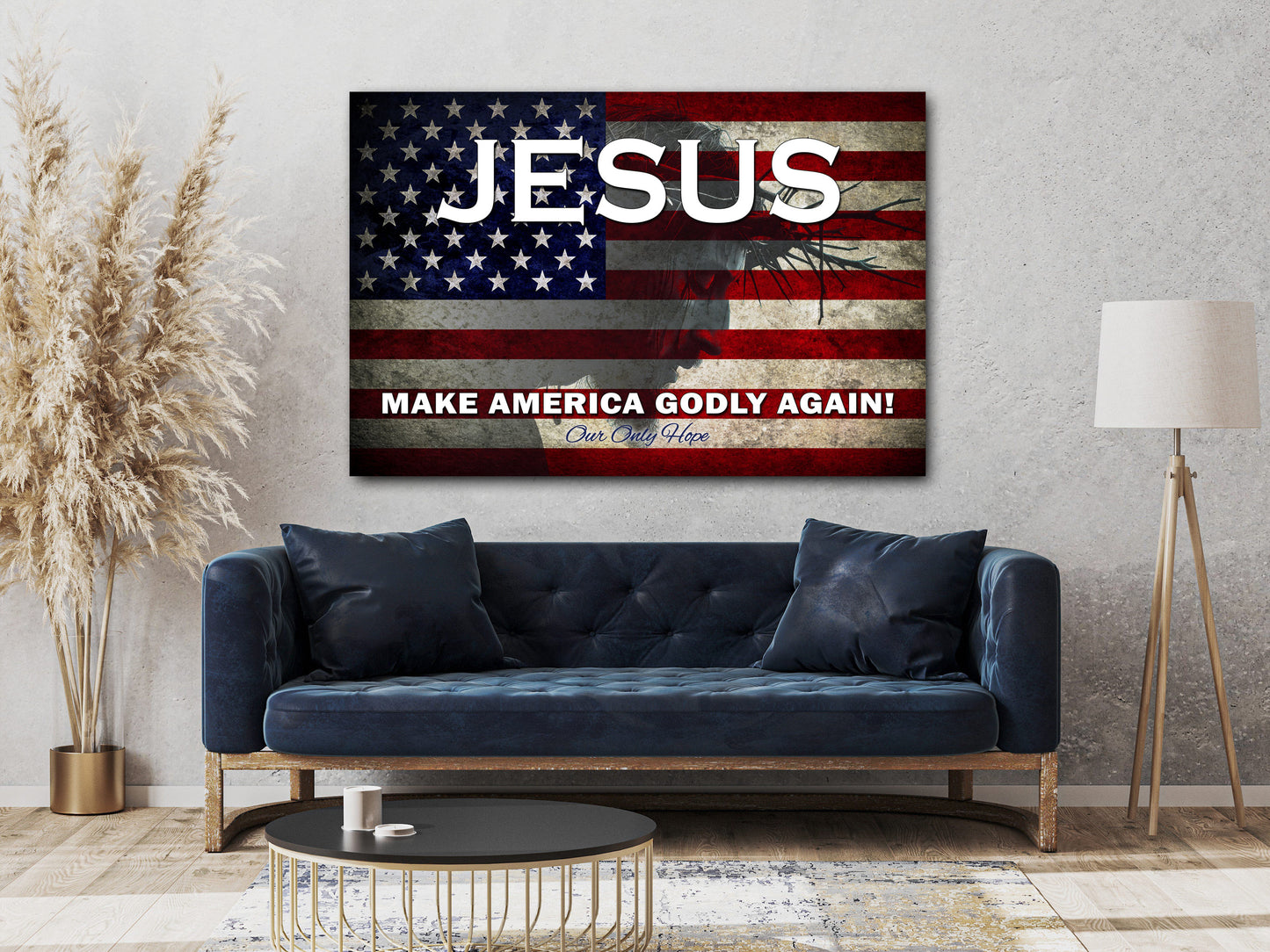 Bible Verse Wall Art - Jesus Make America Godly Again