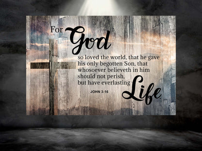 Bible Verse Wall Art - John 3:16