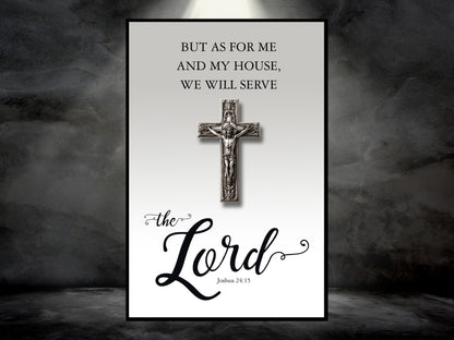 Bible Verse Wall Art - Joshua 24:15 - My House Will Serve the Lord