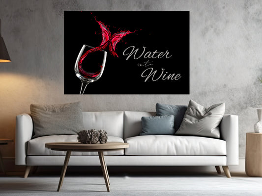 Bible Verse Wall Art - Water into Wine